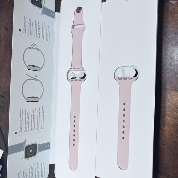 Apple Watch Sport Band - Gold Stainless Steel Pin - Pink Sand (New in Box) - Picture 7 of 15